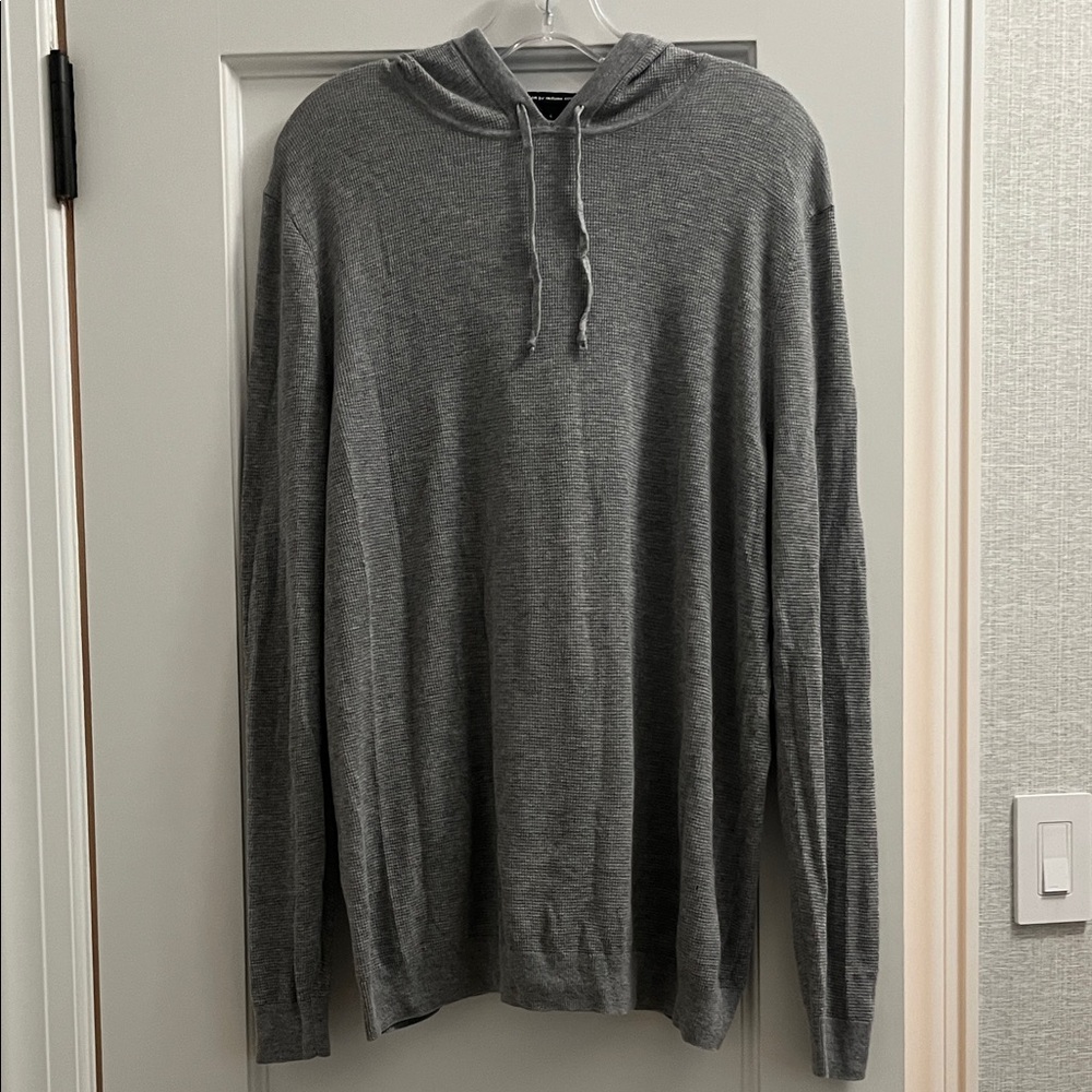 Men’s Autumn Cashmere Light Gray Hooded Pullover